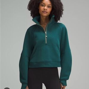 lululemon scuba oversized funnel neck half zip *gold zip